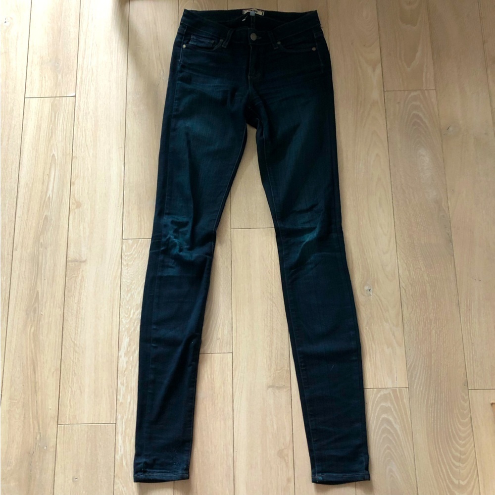 Paige Denim Leggy Ultra Skinny Jeans in Black Size 26